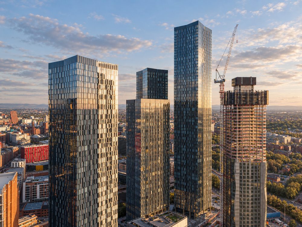 Modern apartment tower in Manchester city centre